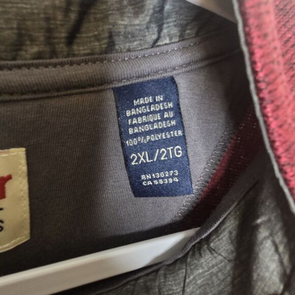 Wrangler Authentics Men's Size 2XL Dark Red 1/4 Zip Pullover Sweater - Picture 4 of 13